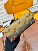 Louis Vuitton-Style Capucines Mini Bag – Beige Monogram Canvas with Brown Leather Trim & Gold-Tone Hardware