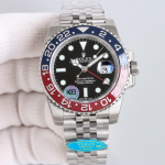 Rolex GMT-Master II Replica Watch – Pepsi Blue & Red Bezel, Black Dial, Stainless Steel Oyster Bracelet - 图片 6