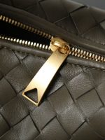 Bottega Veneta Olive Green Intrecciato Knot Bag – Iconic Weave, Artistic Handle, Leather Hobo, Designer Handbag - 图片 2