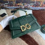 Dolce & Gabbana-Style Crocodile-Embossed Flap Bag – Metallic DG Logo Clasp (4 Colors Available) - 图片 2