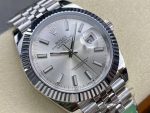 Luxury Stainless Steel Datejust-Style Watch – Silver Dial, Fluted Bezel, Oyster Bracelet, Automatic Movement - 图片 3