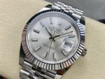 Luxury Stainless Steel Datejust-Style Watch – Silver Dial, Fluted Bezel, Oyster Bracelet, Automatic Movement - 图片 4