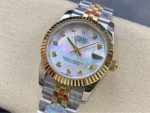Luxury Two-Tone Datejust-Style Watch – Mother of Pearl Dial with Diamond Hour Markers, Fluted Bezel - 图片 4