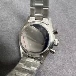 Luxury Daytona-Style Chronograph Watch – White Dial, Black Sub-Dials, Tachymeter Bezel, Stainless Steel Bracelet - 图片 8