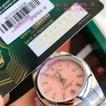 Luxury Pink Dial Oyster Perpetual-Style Watch – Stainless Steel Bracelet, Elegant Women's Timepiece - 图片 5