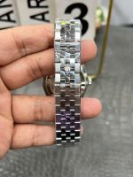 Luxury Oyster Perpetual-Style Watch – Silver Honeycomb Dial, Fluted Bezel, Stainless Steel Bracelet - 图片 7