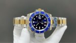 Luxury Two-Tone Submariner-Style Watch – Blue Dial, Ceramik Bezel, Oyster Bracelet, Water Resistant - 图片 3