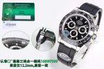Luxury Daytona-Style Chronograph Watch – Black Dial, Ceramic Bezel, Rubber Strap, Gift Includes Extra Links - 图片 3