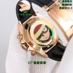 Luxury Daytona-Style Chronograph Watch – Black Dial, Ceramic Bezel, Rubber Strap, Gift Includes Extra Links - 图片 10