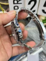 Luxury Daytona-Style Chronograph Watch – White Dial, Black Ceramic Bezel, Stainless Steel Bracelet - 图片 6