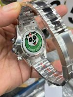 Luxury Daytona-Style Chronograph Watch – White Dial, Black Ceramic Bezel, Stainless Steel Bracelet - 图片 7