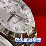 Luxury Datejust-Style Watch – Champagne Dial, Diamond Hour Markers, Fluted Bezel, Stainless Steel Bracelet - 图片 5