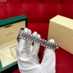 Luxury Datejust-Style Watch – Champagne Dial, Diamond Hour Markers, Fluted Bezel, Stainless Steel Bracelet - 图片 8