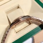 Luxury Full Rose Gold Day-Date-Style Watch – Champagne Dial, Fluted Bezel, Dual Calendar Display - 图片 5