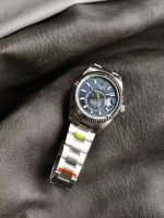 Luxury Sky-Dweller-Style Watch – Blue Dial, Dual Time Zone, 24-Hour Display, Stainless Steel Bracelet - 图片 3