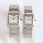 Cartier Tank Française – Women's Two-Tone Stainless Steel & Rose Gold Watch with Diamond Accents and Integrated Bracelet (Two Sizes Available) - 图片 2
