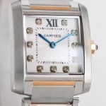 Cartier Tank Française – Women's Two-Tone Stainless Steel & Rose Gold Watch with Diamond Accents and Integrated Bracelet (Two Sizes Available) - 图片 7