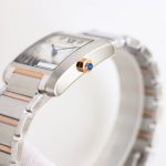 Cartier Tank Française – Women's Two-Tone Stainless Steel & Rose Gold Watch with Diamond Accents and Integrated Bracelet (Two Sizes Available) - 图片 8