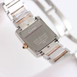 Cartier Tank Française – Women's Two-Tone Stainless Steel & Rose Gold Watch with Diamond Accents and Integrated Bracelet (Two Sizes Available) - 图片 10