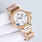 Cartier Pasha de Cartier – Women's Two-Tone Stainless Steel & Yellow Gold Automatic Watch with White Dial and Integrated Bracelet - 图片 2