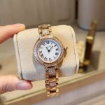 Cartier Ballon Bleu – Women's 18K White Gold Diamond-Paved Watch with Black Dial, Roman Numerals, and Integrated Bracelet - 图片 7