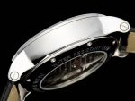 Cartier Rotonde de Cartier – Women's Skeleton Tourbillon Automatic Watch with Silver Dial, Roman Numerals, and Black Alligator Strap - 图片 8