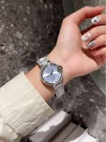 Cartier Ballon Bleu – Women's White Ceramic & Diamond Bracelet Watch with Silver Dial and Blue Sapphire Crown - 图片 8