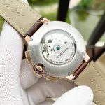 Cartier Rotonde de Cartier – Men's 18K Rose Gold Skeleton Tourbillon Watch with White Dial, Multiple Complications, and Black Alligator Strap - 图片 8