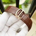 Cartier Rotonde de Cartier – Men's 18K Rose Gold Skeleton Tourbillon Watch with White Dial, Multiple Complications, and Black Alligator Strap - 图片 10