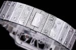 Cartier Santos-Dumont – Men's Fully Diamond-Paved Automatic Skeleton Watch with Transparent Dial and White Gold Bracelet - 图片 7