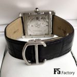 Cartier Tank Française – Men's Stainless Steel Automatic Watch with Silver Guilloché Dial, Roman Numerals, and Black Alligator Strap - 图片 9