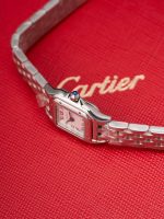 Cartier Santos-Dumont – Women's Stainless Steel Automatic Watch with White Dial, Roman Numerals, and Integrated Bracelet - 图片 8