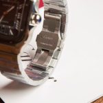 Cartier Santos-Dumont – Men's Stainless Steel Automatic Watch with Black Dial, Roman Numerals, and Integrated Bracelet - 图片 7