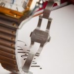 Cartier Santos-Dumont – Men's Two-Tone Stainless Steel & Yellow Gold Automatic Watch with White Dial, Roman Numerals, and Integrated Bracelet - 图片 8