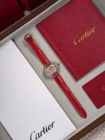 Cartier Tank Must – Women's 18K White Gold Watch with Diamond Bezel, Silver Dial, Roman Numerals, and Black Alligator Strap - 图片 3