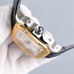 Cartier Santos-Dumont – Men's 18K Rose Gold Chronograph Watch with White Dial, Roman Numerals, and Black Alligator Strap - 图片 7