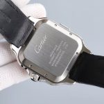 Cartier Santos-Dumont – Men's 18K Rose Gold Chronograph Watch with White Dial, Roman Numerals, and Black Alligator Strap - 图片 8