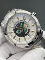 Omega Seamaster Planet Ocean Worldtimer – Mother-of-Pearl Dial with Earth Map and Stainless Steel Bracelet - 图片 7