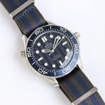 Omega Seamaster Diver 300M – Blue Wave Dial with NATO-Style Fabric Strap