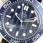Omega Seamaster Diver 300M – Blue Wave Dial with NATO-Style Fabric Strap - 图片 3
