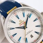 Omega Seamaster Aqua Terra – White Dial with Blue Accents and Rubber Strap (Master Co-Axial 8900 Movement) - 图片 9