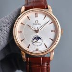 Omega De Ville – Silver Dial with Diamond Accents and Moon Phase Complication - 图片 2