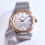 Omega Constellation – Stainless Steel Bracelet with Silver Dial and Roman Numerals - 图片 6