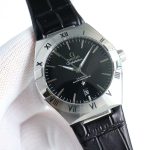 Omega Constellation – Black Dial with Roman Numeral Bezel and Alligator Leather Strap - 图片 8