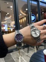 "Omega De Ville – Women's Two-Tone Dial with Diamond Bezel and Stainless Steel Bracelet (Choose from White or Purple)  " - 图片 7