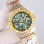 Omega Constellation – Women's Silver Meteorite Dial with Diamond Bezel and Stainless Steel Bracelet - 图片 7