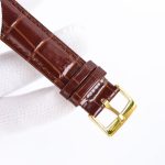 Omega De Ville – Men's Gold-Plated Case with Silver Dial and Brown Leather Strap - 图片 3