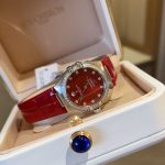 Omega Constellation – Women's Rose Gold Two-Tone Watch with Blue Dial, Diamond Bezel, and Leather Strap - 图片 4