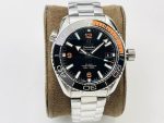 Omega Seamaster Professional – Men's Black Dial with Orange Accents and Stainless Steel Bracelet