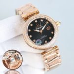 Omega Ladymatic – Women's Rose Gold Watch with Diamond Bezel, Mother-of-Pearl Dial, and Co-Axial Chronometer Movement - 图片 7